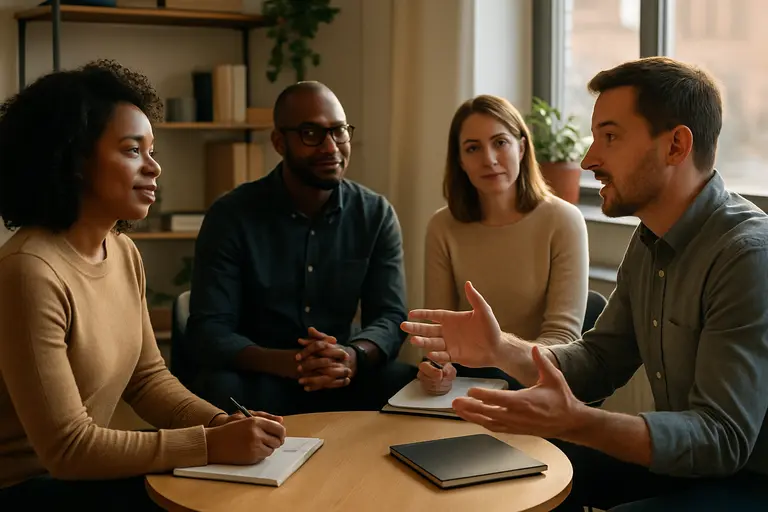 Human resources team reviewing workplace integrity procedures