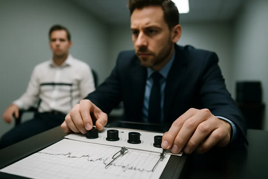 ethical polygraph administration discussion in a professional workplace meeting