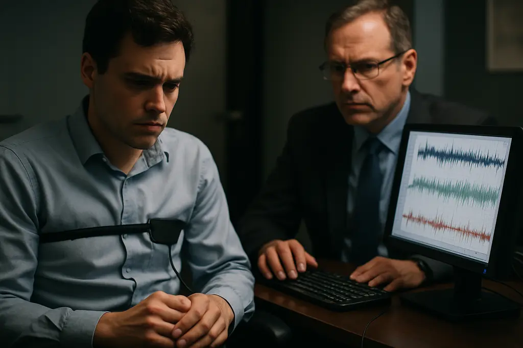FBI polygraph criteria documents beside a federal hiring checklist