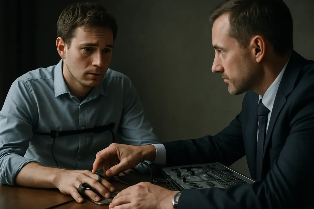 FBI polygraph guidance documents reviewed beside an applicant screening checklist