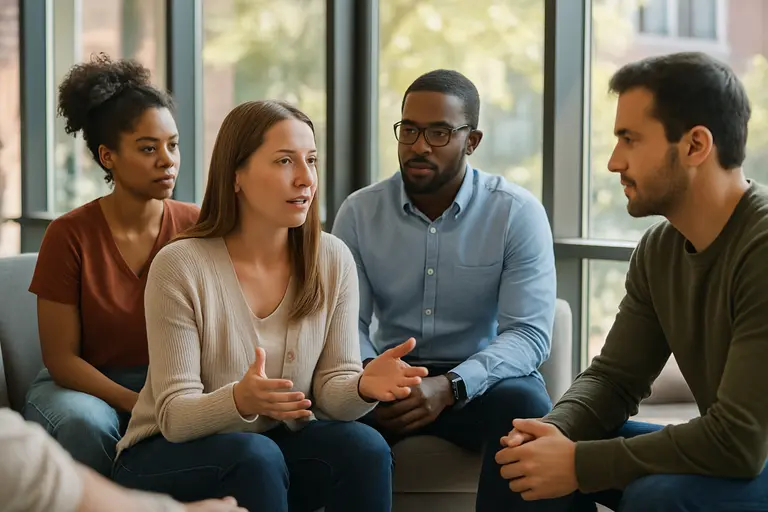 Managers reviewing workplace integrity procedures in a small meeting room